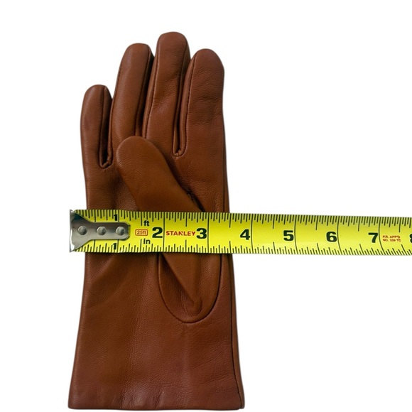 Vince Nappa Leather & Cashmere Luxury Gloves Brown Sz M - Picture 4 of 11